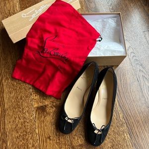 Christian Louboutin Neo Mars 45 Suede Black Heels size 8